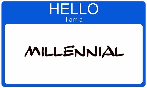 Hello Name Tag with Millennial Name