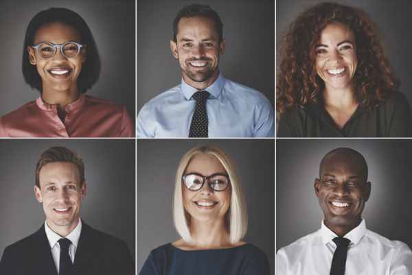 Headshots of Six Professional Business People