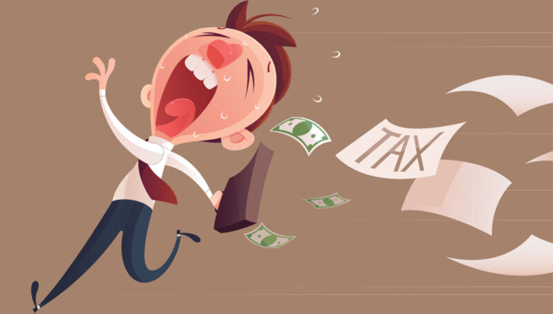 Man Running From Taxes