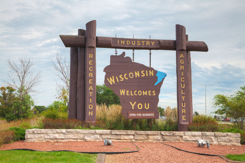 Wisconsin Welcome Sign